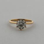 Rosegouden ring met een briljant geslepen diamant – Natuurlijk ( IGI G
